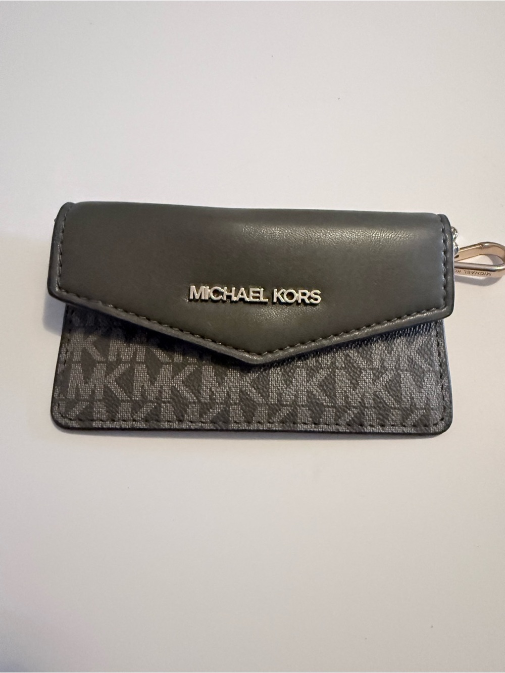 MICHAEL KORS Gray Logo Card Wallet